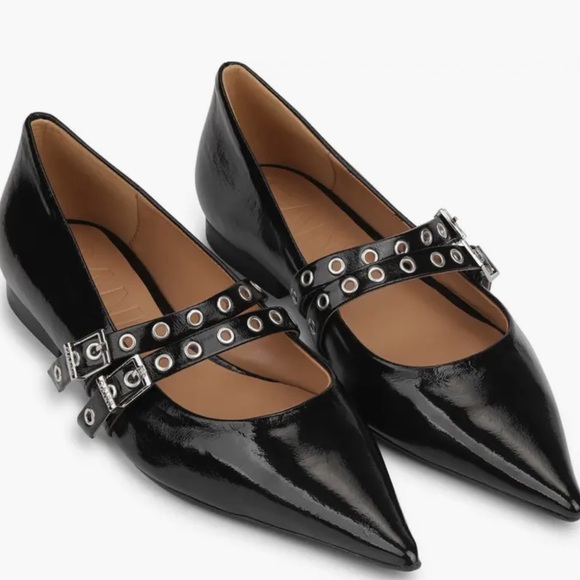 Ganni Shoes - GANNI Pointed Toe Mary Jane Flat